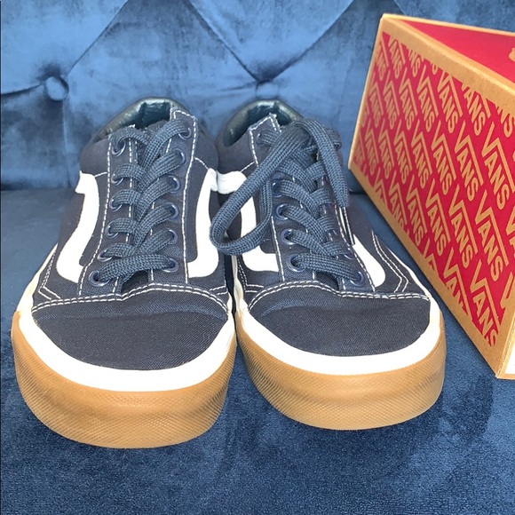 vans old skool gum bumper dress blue